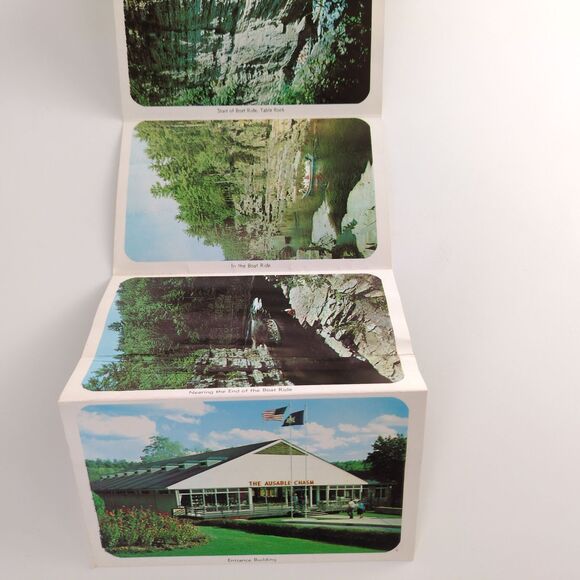 Ausable Chasm New York 1960s Fold-Out Postcards Unused Caverns Caves NY Tourism - Picture 5 of 9